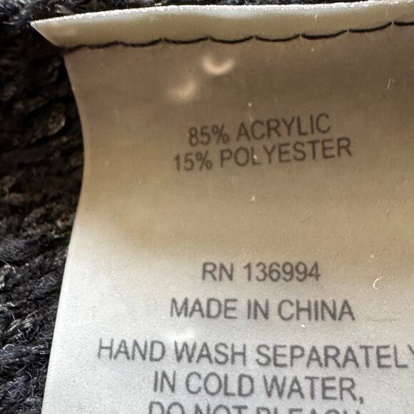 Sioni Sequin Beaded Black Cardigan Sweater SMALL Tweed Studded Designer $190 - Picture 6 of 8